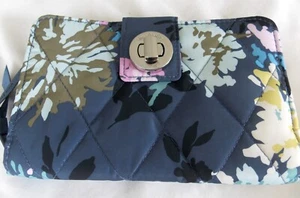Vera Bradley Chrysanthemum Crush Ultralight RFID Turnlock Wallet NWTS - Picture 1 of 5