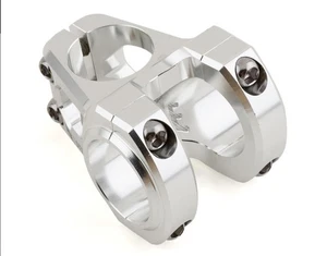 MTB ST1 Stem Chrome 31.8mm Clamp 35mm Length 0° Rise Mountain Bike Downhill New - Picture 1 of 4