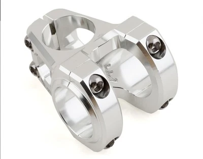 MTB ST1 Stem Chrome 31.8mm Clamp 35mm Length 0° Rise Mountain Bike Downhill New - Image 1 of 4