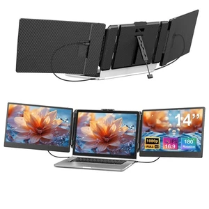 Alecewey Laptop Bildschirm Extender 14 Zoll Dreifach Tragbarer Monitor Aufsatz FH... - Bild 1 von 6