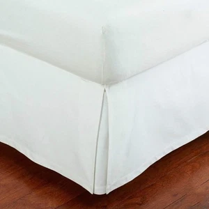 Gonna Letto Sartoriale Lusso Lino Plus Queen Size 14" Goccia Pieghettata Stile Polvere... - Foto 1 di 1