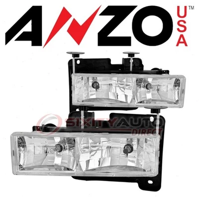AnzoUSA Headlight Set for 1988-1998 Chevrolet K1500 - Electrical Lighting el Foto 1 de 4