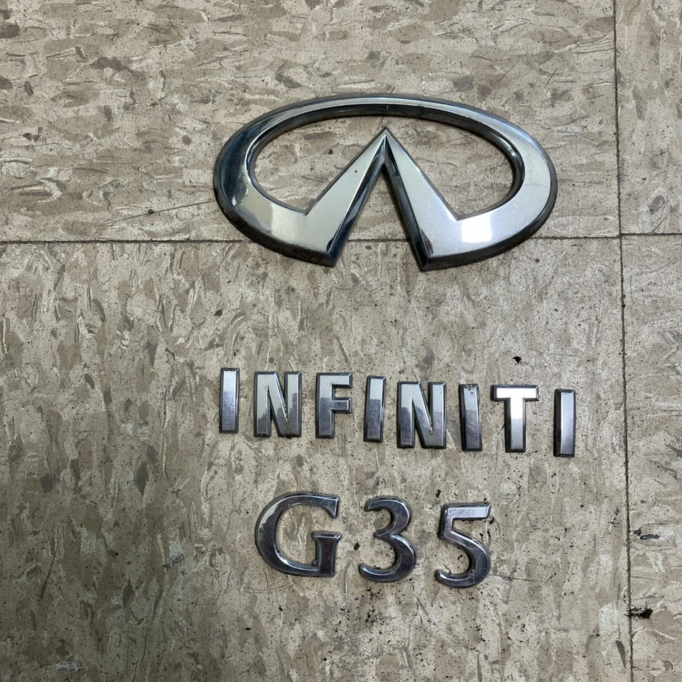 Infiniti G35 Coupe rear trunk emblem badge chrome - image 1 of 1