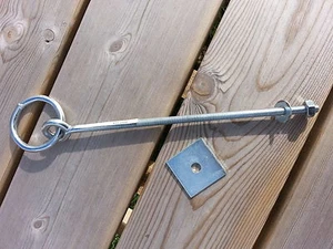 200mm 8'' Krippenring auf Ösenschraube ZINK Hund Tier Fangband Bondage Seil Binder Pferd - Bild 1 von 1