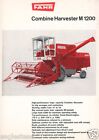 Farm Combine Brochure - Fahr - M 1200 - Harvester - C1969 (F1931)