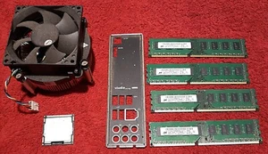 M26)   8 pc. Lot of Parts Only for: Dell DP55M01 Mother Board. CPU, 4x RAM, iO - Picture 1 of 4