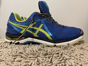 Asics GT 2000 3 IGS, T500N, Blue/Green Mens Running Shoes, Size 14