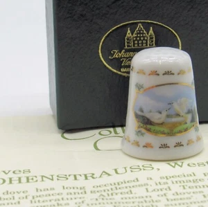 THIMBLE COLLECTORS CLUB, DOVES BY VOHENSTRAUSS, WEST GERMANY BOXED WITH COA - Picture 1 of 7