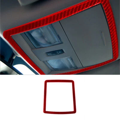Para Chrysler 300 2005-2007 console superior de fibra de carbono vermelho acabamento da tampa 1* - Imagem 1 de 4