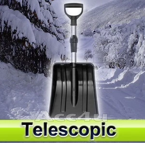 Teleskop verstellbare Stiellänge Schneeschaufel Spaten - Bild 1 von 2