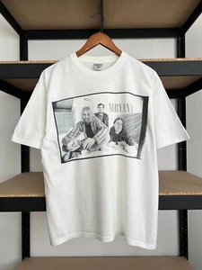 Camiseta blanca vintage 1996 Nirvana Kurt Cobain talla M - Imagen 1 de 23