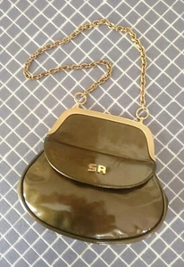Petit Sac à main SONIA RYKIEL "Cuir souple BRONZE "  Année 1970/80 - Picture 1 of 6