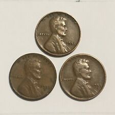 1953 P D S Lincoln Cent Wheat Penny Set Of 3