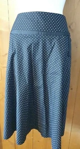 black pink ribbon stitch skirt uk 16 eu 44 a-line cotton stretch 40s 50s do wop - Picture 1 of 2
