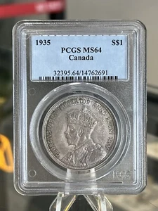 Canada 1935 $1 Dollar MS64 PCGS - Picture 1 of 2