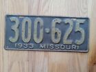 Vintage+1933+Missouri+License+Plate