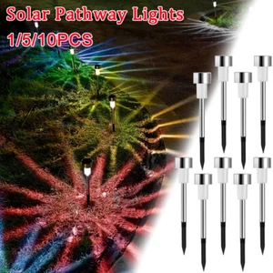 1W Solar LED Garden Pathway Lights Waterproof Lawn Landscape Lamp Patio Lighting - Picture 1 of 26