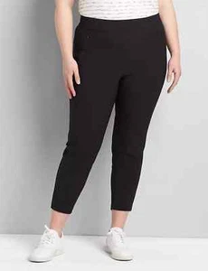 Lane Bryant Pants on The Go Collection Ankle Mid Rise Stretch Gray or Black 16P - Picture 1 of 22
