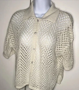 Wild Fable Damen offener Strickpullover Crop Pullover gehäkelt.  Größe XXS - Bild 1 von 4