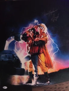 Foto auténtica firmada por Christopher Lloyd de 16"x20" con certificado de autenticidad Beckett BAS Back Future - Imagen 1 de 2