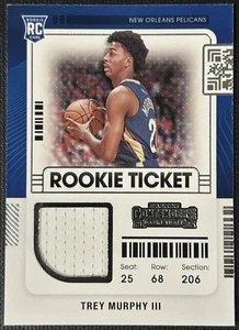 2021-22 Panini Contenders #RTS-TMU Trey Murphy III Rookie Ticket Swatches - Bild 1 von 2