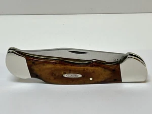 VINTAGE CASE XX CURLY MAPLE LARGE FOLDING LOCK POCKET KNIFE 7103L FG  WOOD GG - Picture 1 of 10