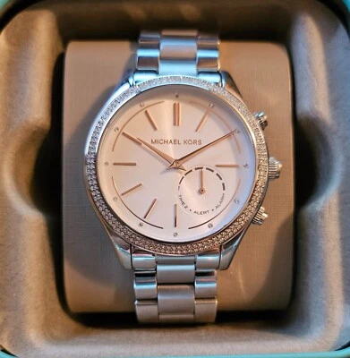 Michael Kors Slim Runway Stainless Steel Bracelet Hybrid Smartwatch MKT4004 (AA) - Image 1 of 4