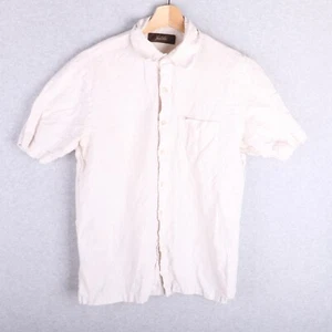 Tasso Elba Pink White Stripe Short Sleeve Button Down Casual Shirt Men S - Picture 1 of 8