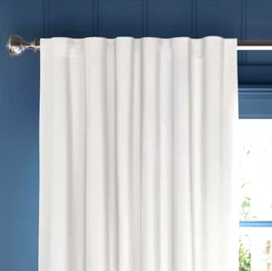 1pc 50x95 Blackout Aruba Curtain Panel White ( True White ) - Threshold - Picture 1 of 9