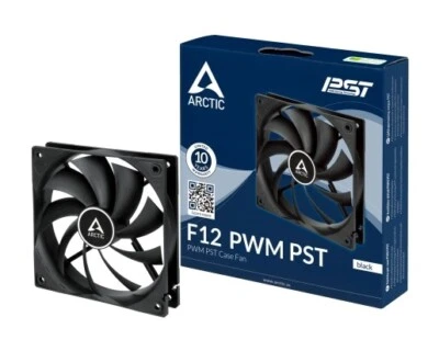 ARCTIC F12 PWM PST 120mm 12cm Black PC Case Fan 1350RPM 53CFM 4-Pin - Image 1 of 4