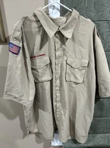 Vented Microfiber Poly Boy Scout BSA UNIFORM SHIRT Mens Adult 3XL New Style M45 - Picture 1 of 7