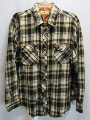 J.P. Austin Vintage Men's XL Permanent Press Brown Plaid Button Up Shirt - Image 1 of 4