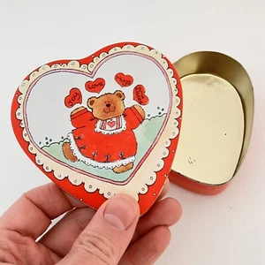 Vintage Enesco Red Valentine Heart Be Mine Tin Susan Marie Mcchesney 4x1inches - Picture 1 of 13