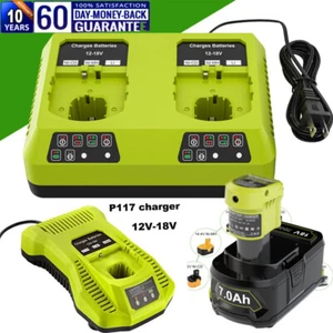 Dual Port Charger For RYOBI P108 18V 18 Volt One Plus High Capacity Lithium-ion - Picture 1 of 15