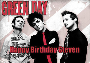 PERSONALISED GREEN DAY BIRTHDAY ANY OCCASION GREETING CARD