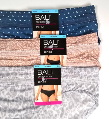 Bragas de bikini BALI para mujer S/5 una ropa interior suave de microfibra U 3 pares suaves NUEVO Foto 1 de 4