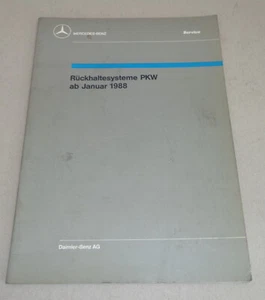 Manual de Taller Entrada Mercedes Benz Rückhaltesysteme Airbag Tipo W126 - Imagen 1 de 1