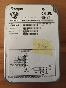 Seagate Medalist ST34520N - 4.55 GB - 3.5" - 7.2K Ultra SCSI - 9 Sektoren Defekt - Afbeelding 1 van 3