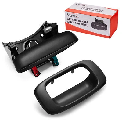 New Tailgate Handle w/ Bezel & Clips Fits 1999-2007 Chevy Silverado GMC Sierra - Imagem 1 de 4