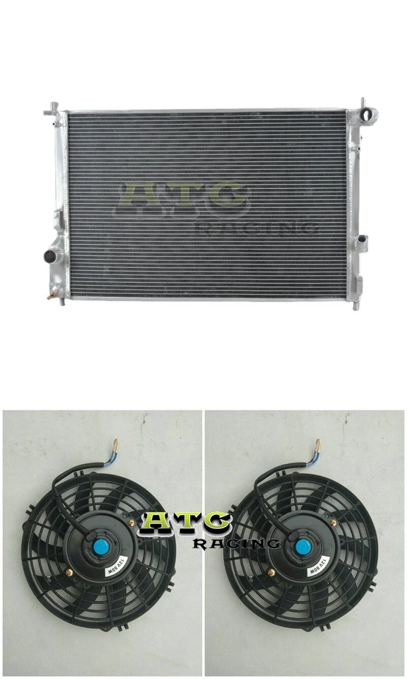 Radiador de 3 filas + ventilador para Ford Flex/Lincoln MKT V6 2010-2012 3,5 L no turbo 11 Foto 1 de 4