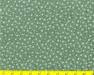 Light Green Roses on Darker Green By The Yard CFLGRE02880 - Picture 1 of 1