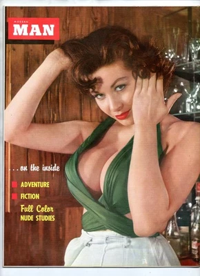 MODERN MAN MAGAZINE OCTOBER 1959.  BETTIE PAGE, JANE DOLINGER, ELAINE RAY. Foto 1 de 4
