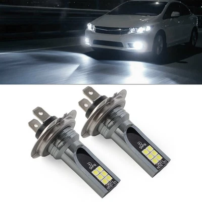 Car Super Bright H7 LED Headlight White Light High Low Beam DRL Bulbs Lamp Pair - Image 1 of 4
