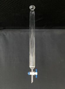 Lab Glass Chromatography Column 1.5" ID x 16" EL 35/20 Joint C Frit, STPK Chip