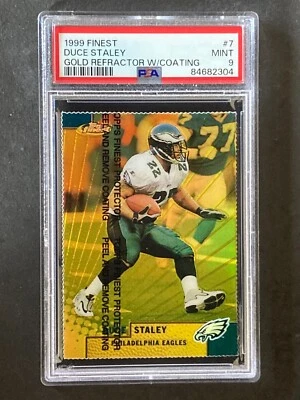 1999 Finest Duce Staley Gold Refractor #/100 PSA 9 - Image 1 of 2