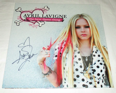 AVRIL LAVIGNE SIGNED THE BEST DAMN THING VINYL RECORD JSA Cover