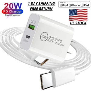 20W PD QC Plug Power Adapter Cube USB C Fast Charger Cable For Android Samsung - Picture 1 of 22