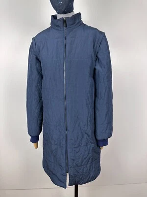 Chaleco Chaqueta Larga Vintage Versace Jeans Couture Mujer Nylon Azul Talla XS Foto 1 de 4