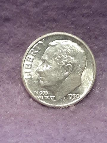 1950 ~ ROOSEVELT DIME ~ BU Cover