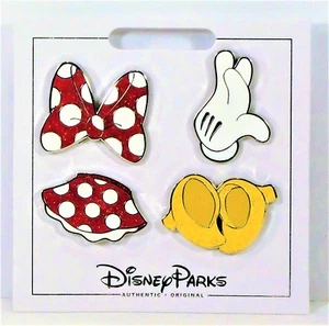 Disney 2017 Minnie Mouse con arco y vestido Poka Dot 4 pines mini refuerzo conjunto NUEVO - Imagen 1 de 1